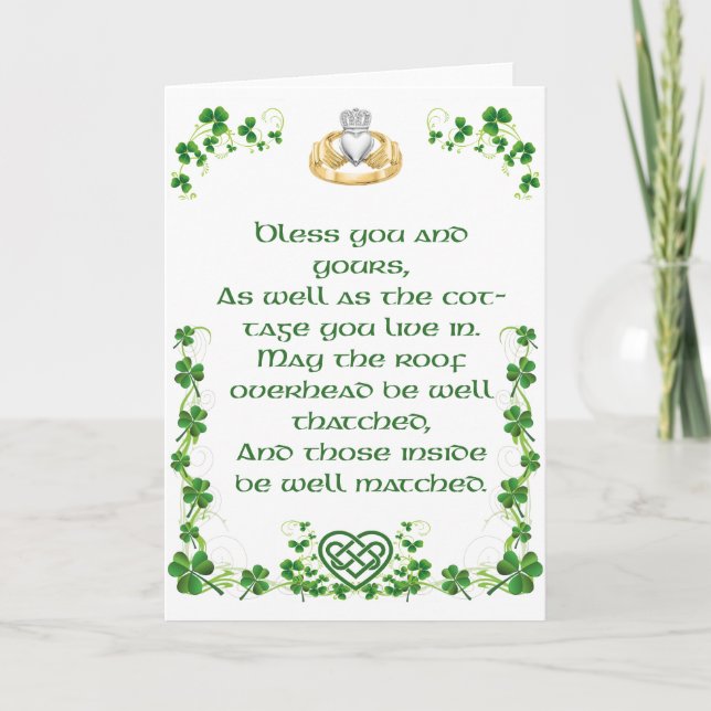 Carte de Bénédiction irlandaise de l'Irlande Optio (Devant)