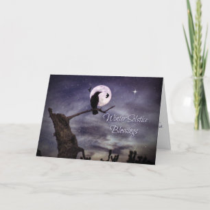 Carte de bénédiction solstice d'hiver de Corbeau o