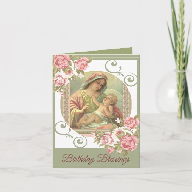 Carte de bénédictions d'anniversaire de Jésus de (Devant)