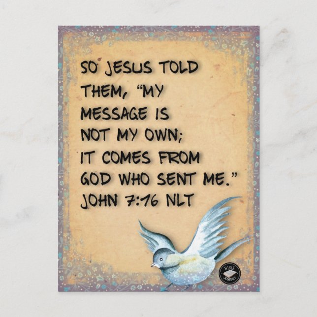 Carte de Bible de la taille d'une carte postale Ve (Devant)