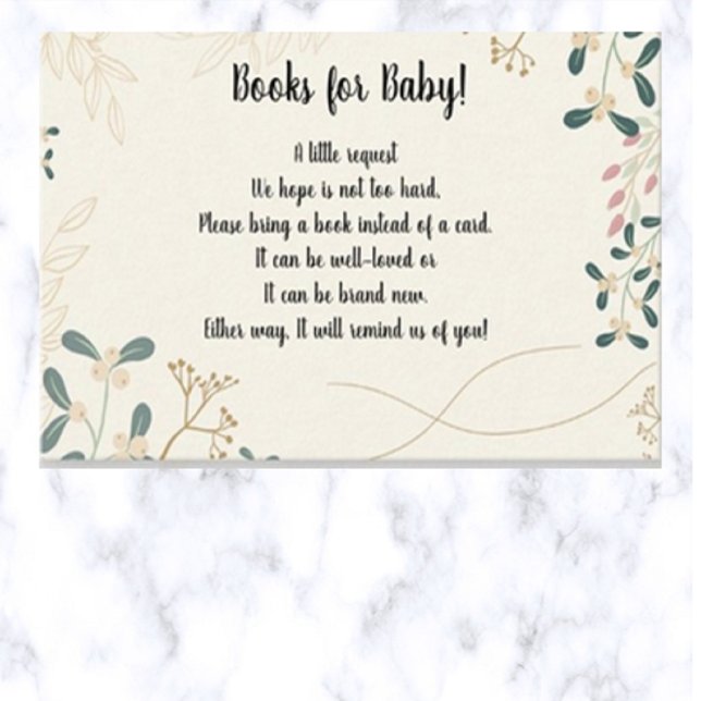 Carte de bibliothèque pour bébé avec feuilles modi (Créateur téléchargé)