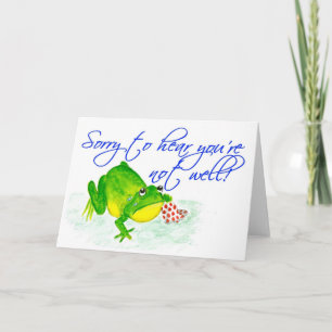 Carte de bien-être de la grenouille verte