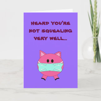 Carte de bien-être de la grippe porcine