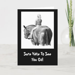 CARTE DE BIEN-ÊTRE : FILLE : CHEVAL : ART PENCIL