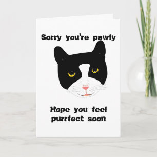 Carte de bien-être pour chat souriant