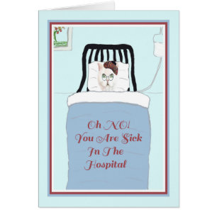 Carte de bien-être pour enfant avec chat en lit à