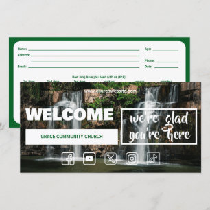 Carte de bienvenue de l'église Living Waters