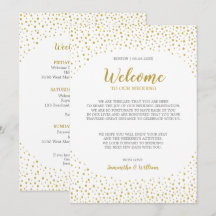 Carte de bienvenue de mariage moderne élégante ave