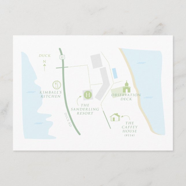 Carte de bienvenue de mariage sur mesure pour ANNE (Dos)