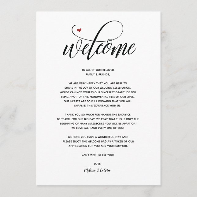 Carte de bienvenue et d'itinéraire de mariage mode (Devant)