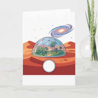 Carte de bienvenue pour le dôme bio spatial de la 