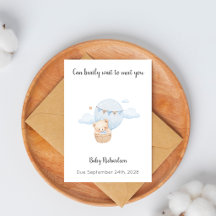 Carte de Bienvenue pour Votre Petit Garçon Bébé