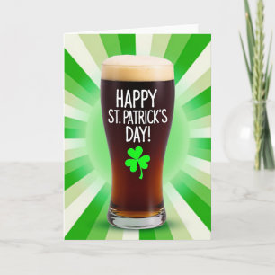 Carte de bière pour la Saint-Patrick