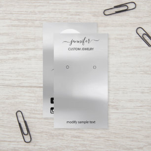 Carte de bijoux Logo Médias sociaux Gris argenté