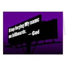 Carte de Billboard Dieu dit arrêtez