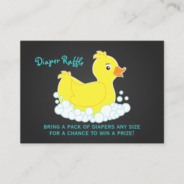 Carte de billet Chalkboard Roubber Ducky Diaper Ra (Devant)