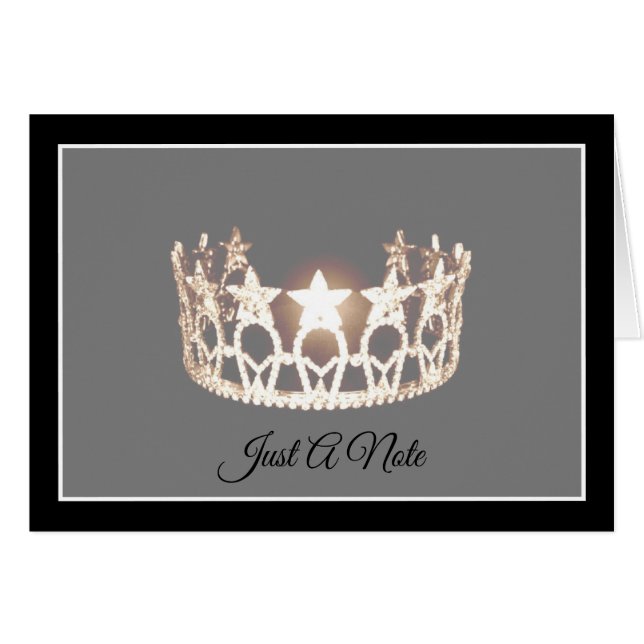 Carte de billet de la Couronne d'or style Miss USA (Devant horizontal)