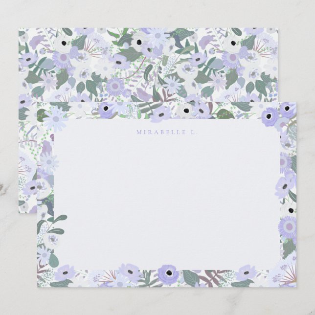 Carte de billet plat Mirabelle à Lilac (Devant / Derrière)
