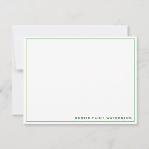 Carte de billet vert minimaliste