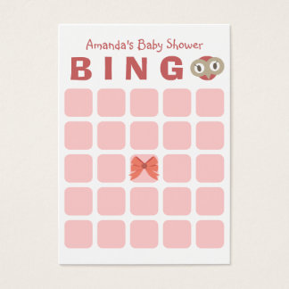 Carte de bingo 5 x 5 Baby showers pour la fille de