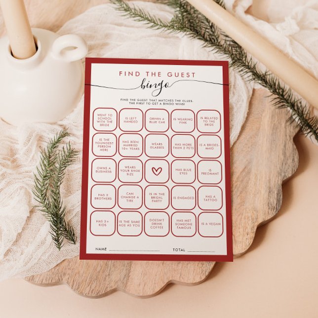 Carte de Bingo de Fête des mariées de Noël (Créateur téléchargé)