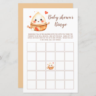 Carte de Bingo de jeu de Baby shower de jeton mign