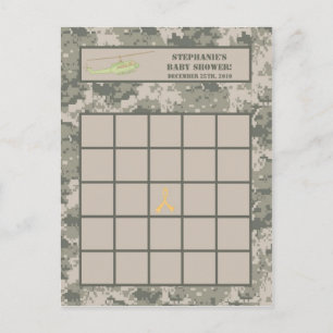 Carte de Bingo écrite ARMY ACU Camoflauge numériqu