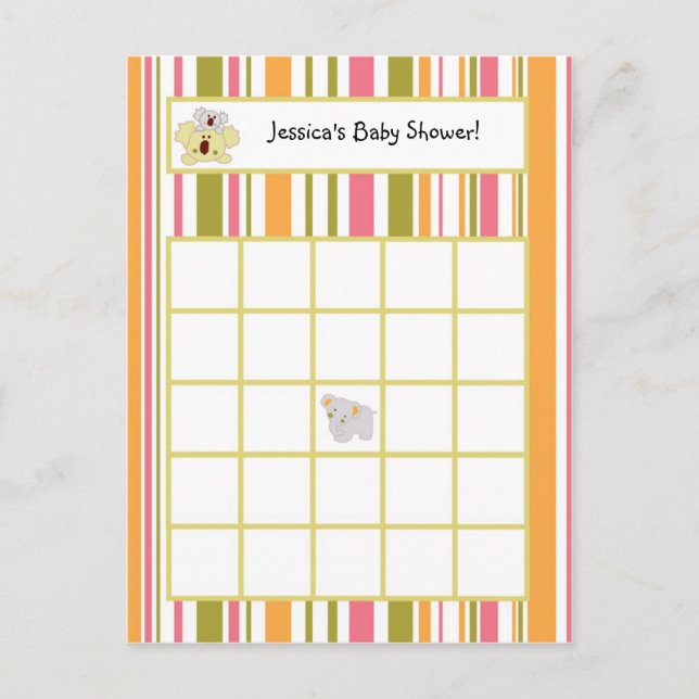 Carte de Bingo écrite Punch Tropical (Devant)