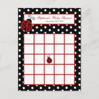 Carte de Bingo écrite Red Ladybug