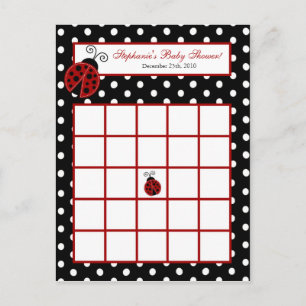 Carte de Bingo écrite Red Ladybug