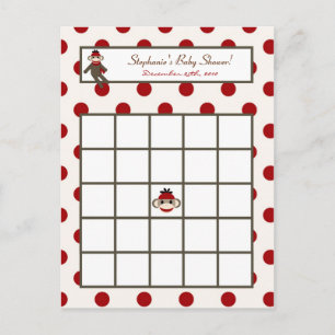 Carte de Bingo écrite Singe de Choc Rouge