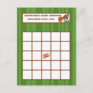Carte de Bingo Écrite Tout Étoiles Vert