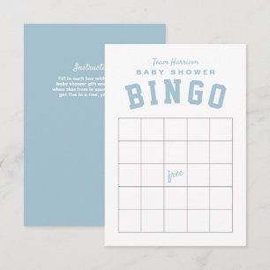 Carte de BINGO pour une baby shower sur le thème d
