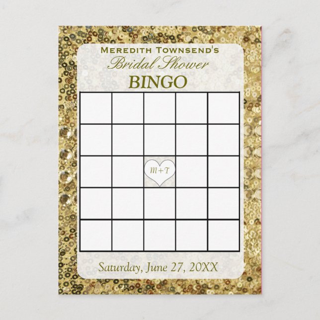 Carte de Bingo - Séquences d'or (Devant)