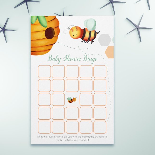 Carte de bingo simple Baby shower neutre (Créateur téléchargé)