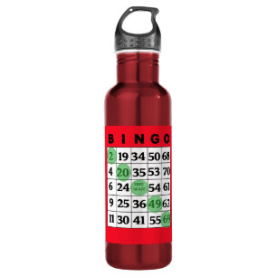 Carte de BINGO-TEST et bouteille d'eau de bonne