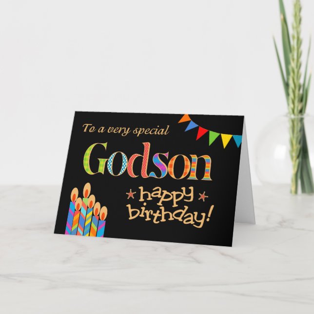 Carte de Birthday pour Godson (Devant)