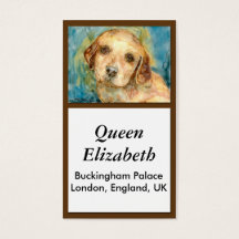 Carte de biz de marionnette Retriever