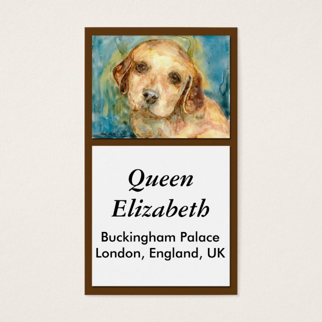 Carte de biz de marionnette Retriever (Devant)