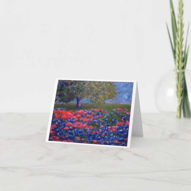 Carte de Bluebonnets de Texas (Devant)