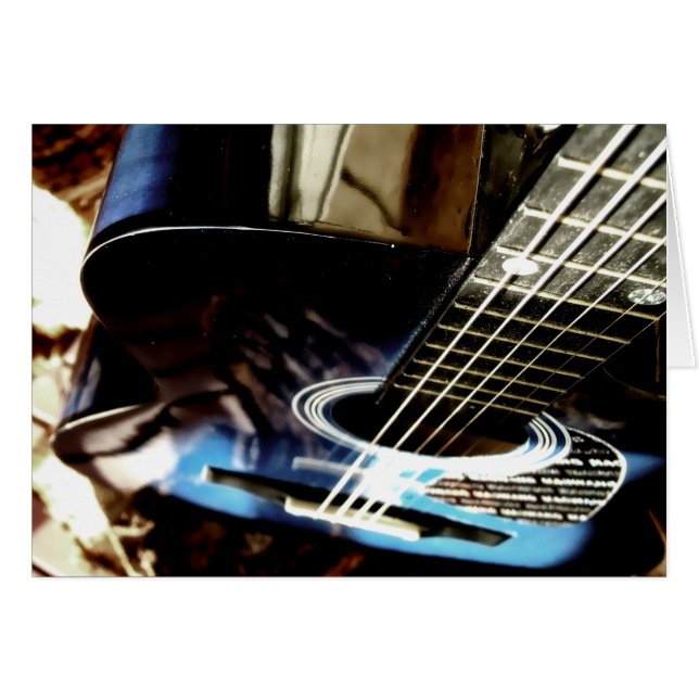 Carte de blues acoustiques guitare (Devant horizontal)