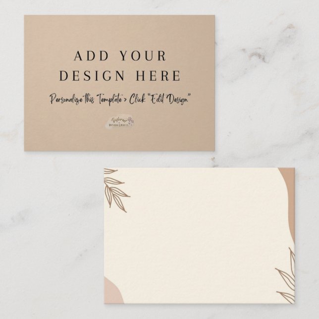 Carte de boîtier 3,5" x 2,5" (Devant / Derrière)