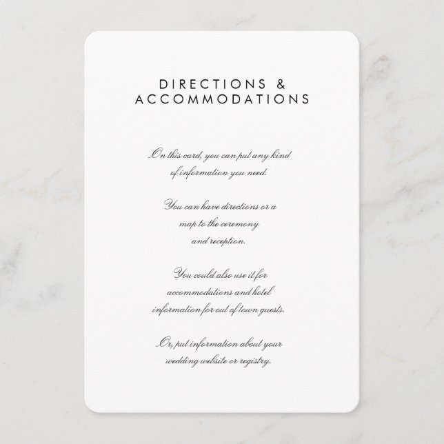 Carte de boîtier arrondi simple, chic 4,5 po x 6,2 (Devant)