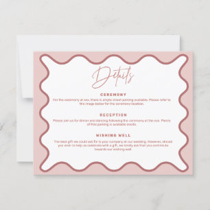 Carte de boîtier avec deux tons rose vif Détails d