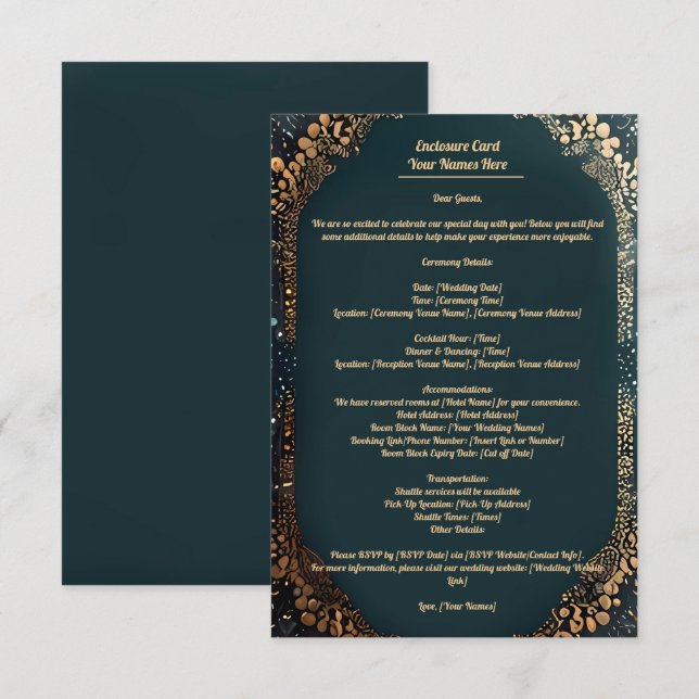 Carte de boîtier avec flûtes de conception en peti (Devant / Derrière)