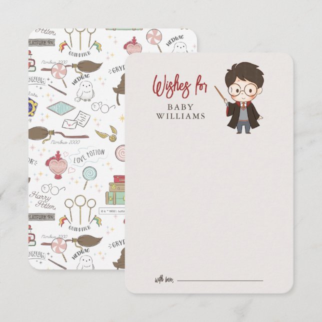 Carte de boîtier Baby shower Harry Potter simple (Devant / Derrière)