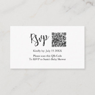 Carte de boîtier Baby shower QR-Code