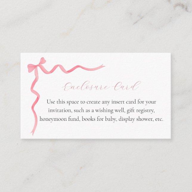 Carte de boîtier Bow Rose (Devant)