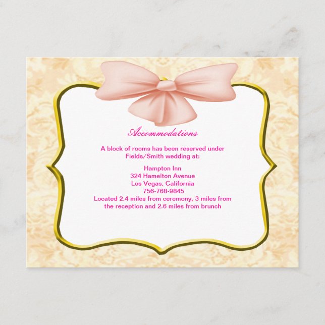 Carte de boîtier Bow Rose (Devant)