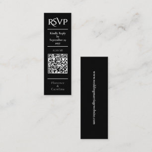 Carte de boîtier budgétaire Mariage RSVP QR Code n